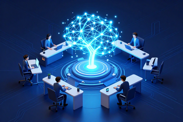 AI办公自动化系统架构示意图