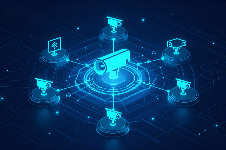 AI智能监控系统技术架构示意图